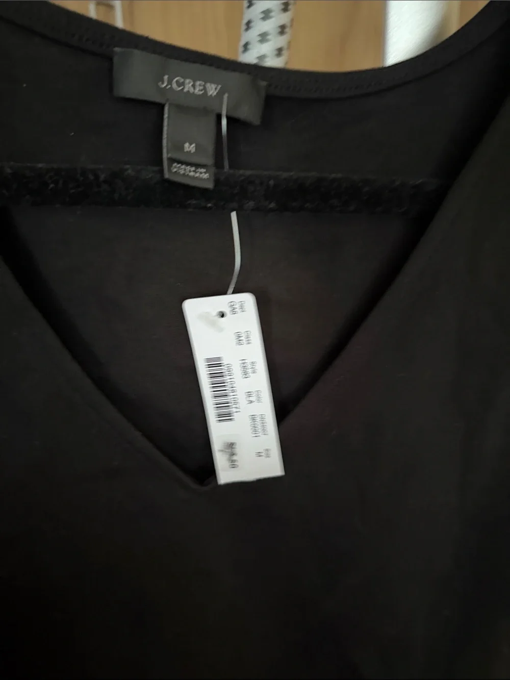J. Crew Black V-Neck Peplum Tank